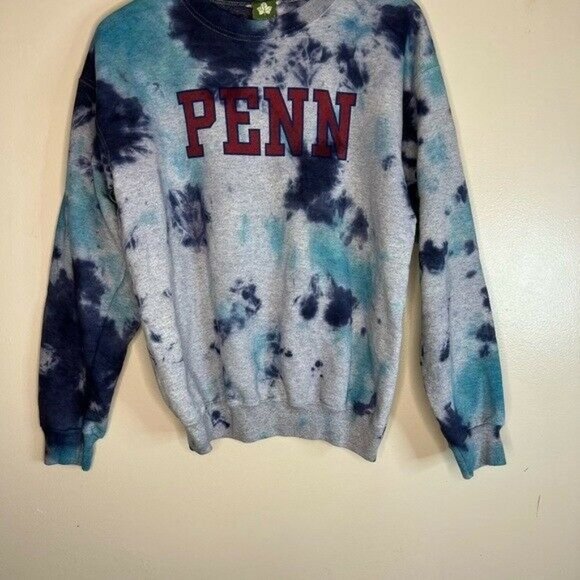 Ivysport Penn Classic Sweatshirt (Heather Grey) Custom Tie Dye Size Small - Picture 2 of 6